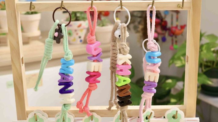 Làm móc khóa handmade bằng dây